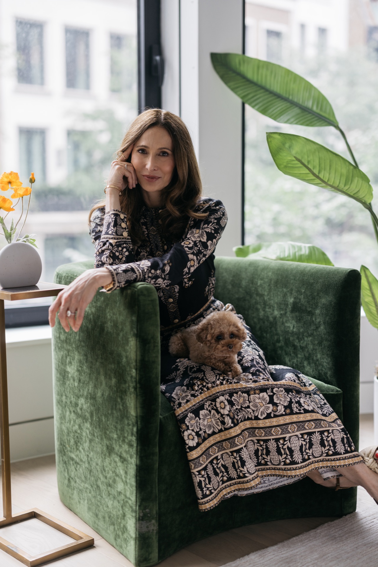 Heather Domi, Douglas Elliman luxury real estate agent and founder of Domi Data, at home in Manhattan.